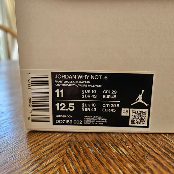 Nike Jordan Why Not .6 Rattan Phantom Men's Basketball Shoes DO7189-002 - Sz 11 - Picture 9 of 9